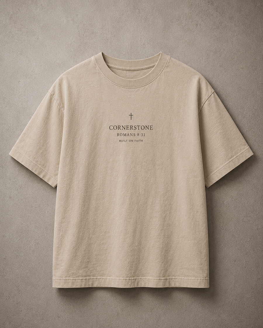 Cream Who Can Be Against Us T-Shirt by Cornerstone, front view
